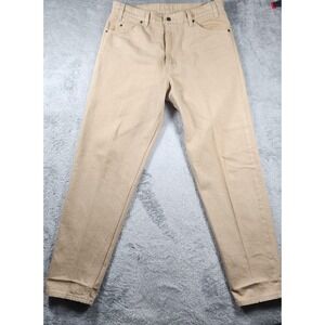 VINTAGE Levis 550 Jeans Men 36x32 (Fits 34x33) Beige Sandstone Orange Tab USA 90